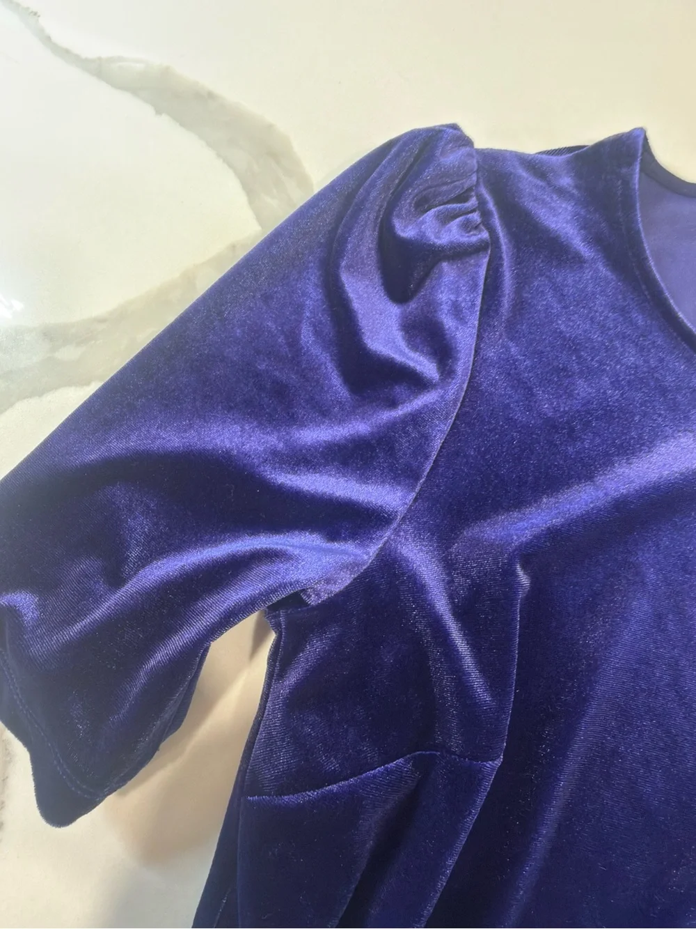 Boden womens velvet short-sleeve top size 4 Puff Short Sleeve Holiday Party